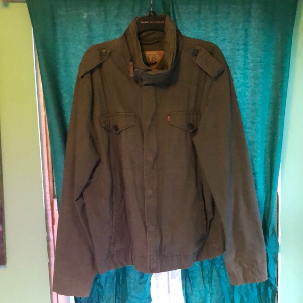 Mens Levis Army Jacket X-Large Green